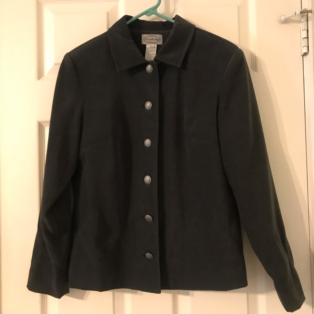 Stonebridge Dark Gray Dress Work Jacket Coat
